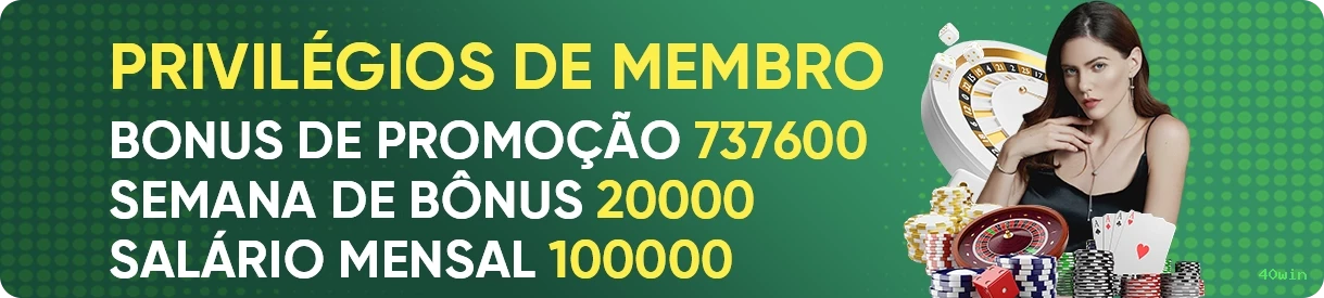 Métodos de pagamento aceitos na 40win